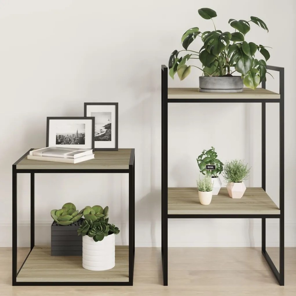 vidaXL Ράφια Βιβλιοθήκης 4 τεμ. Sonoma Δρυς 40x40x1,5 εκ. Μοριοσανίδα