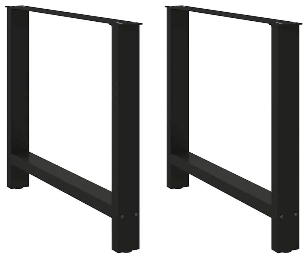 Πόδια Τραπεζαρίας 2 τεμ. Μαύρα 100x(72-73) εκ. Ατσάλι