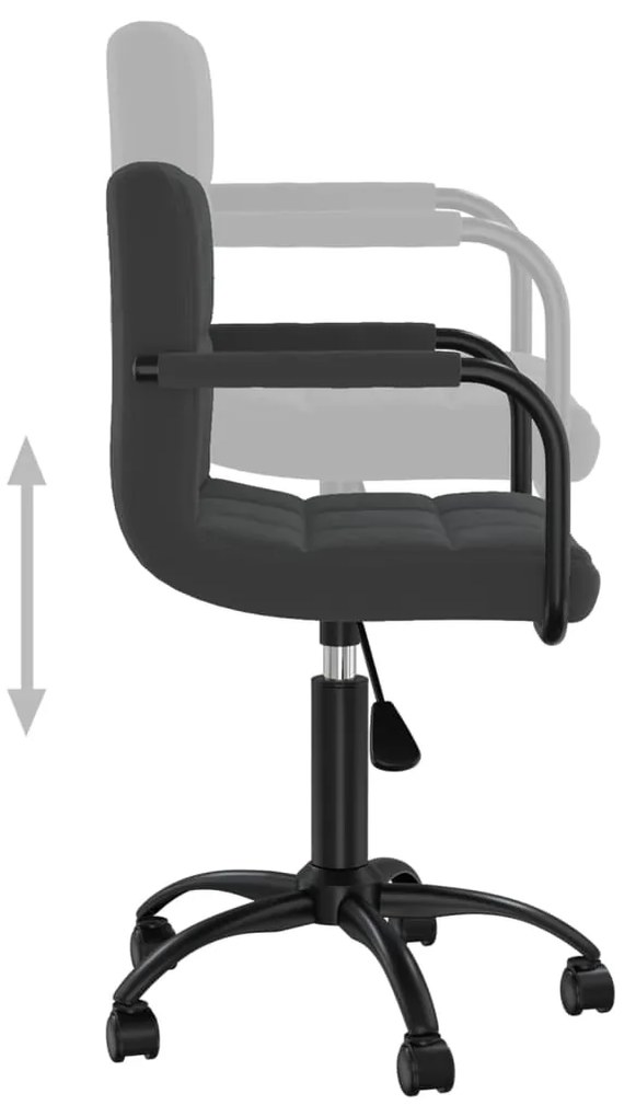 vidaXL Καρέκλες Τραπεζαρίας Περιστρεφόμενες 4 τεμ. Μαύρες Βελούδινες