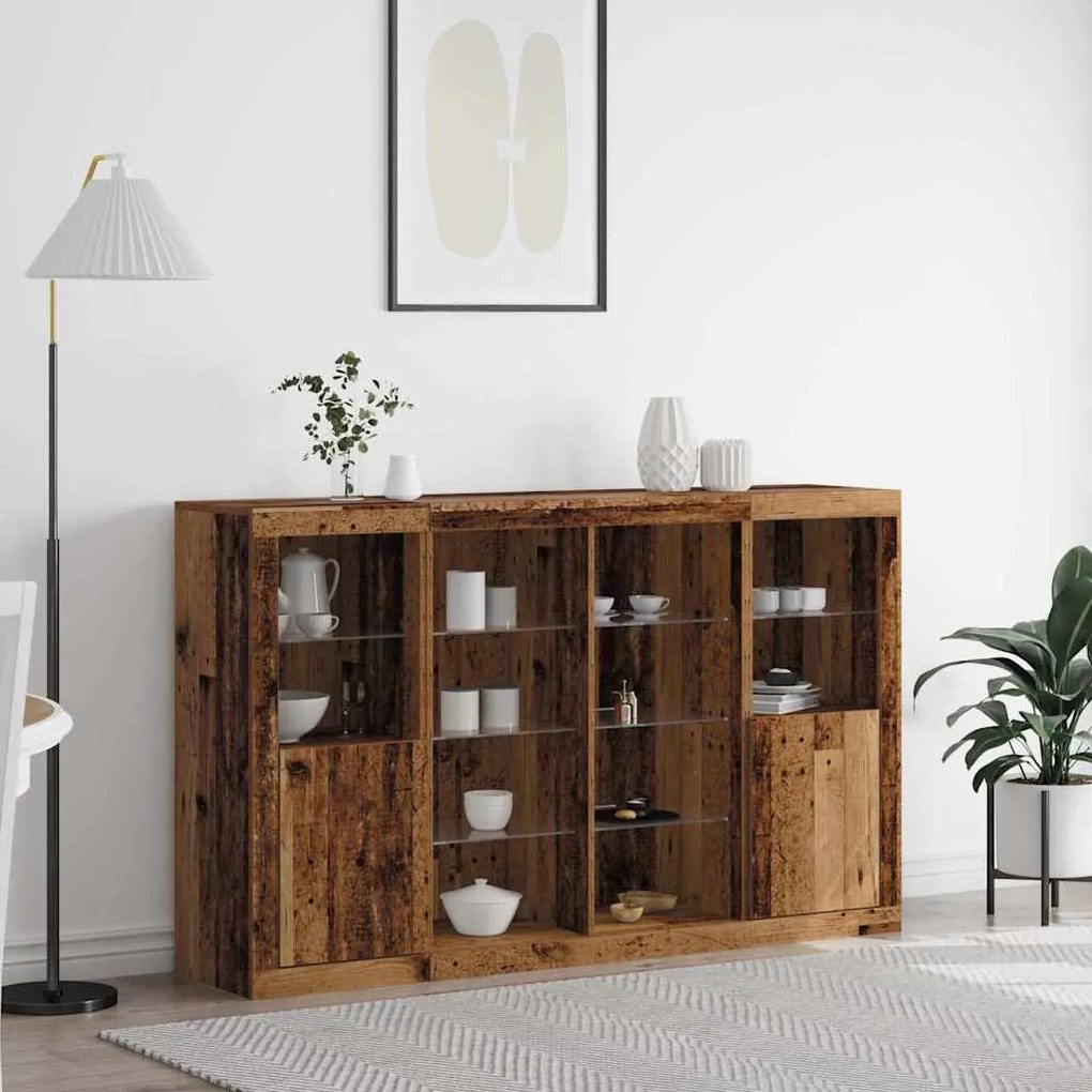 vidaXL Πλαϊνό γραφείο Παλαιό ξύλο 163 x 37 x 100 εκ Επεξεργασμένο ξύλο