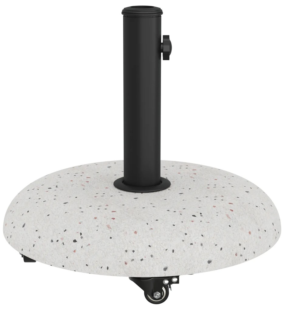 vidaXL Βάση parasol για πόλους 37/42/52/58mm, Λευκό Σκυρόδεμα.