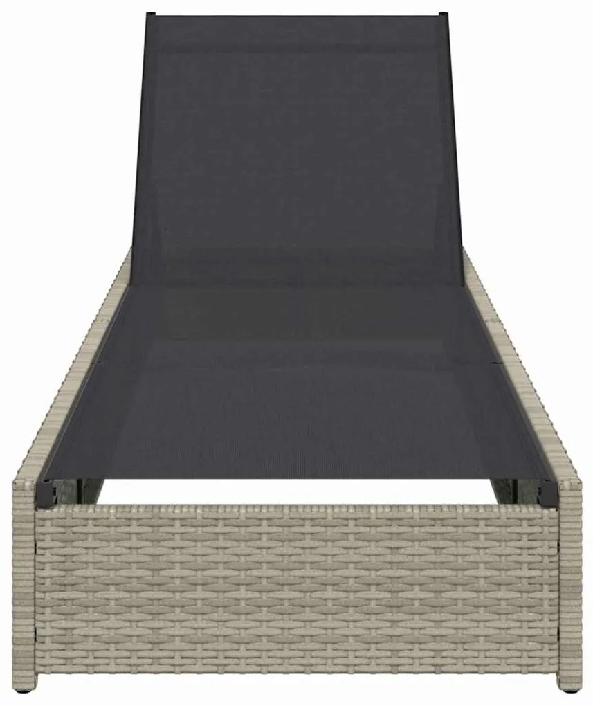 vidaXL Ξαπλώστρα Μπεζ 60 x 200 x 27 cm - Πολυ Ράτταν