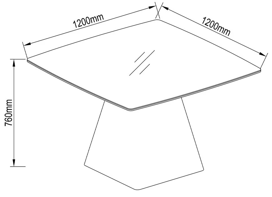 TOTEM ΤΡΑΠΕΖΙ ΚΑΡΥΔΙ ΛΕΥΚΟ ΜΕ ΟΨΗ ΜΑΡΜΑΡΟΥ 120x120xH76cm - 02-0620 - 02-0620