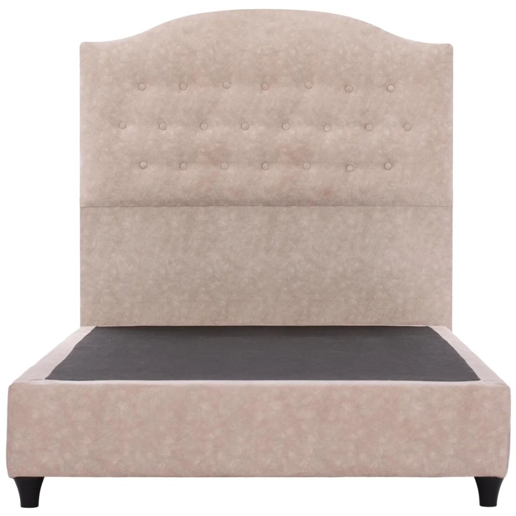 Επενδυμένο Κρεβάτι MALENA Ημίδιπλο Nubuck Μπέζ 120x200 εκ. 120x205x125 εκ.
