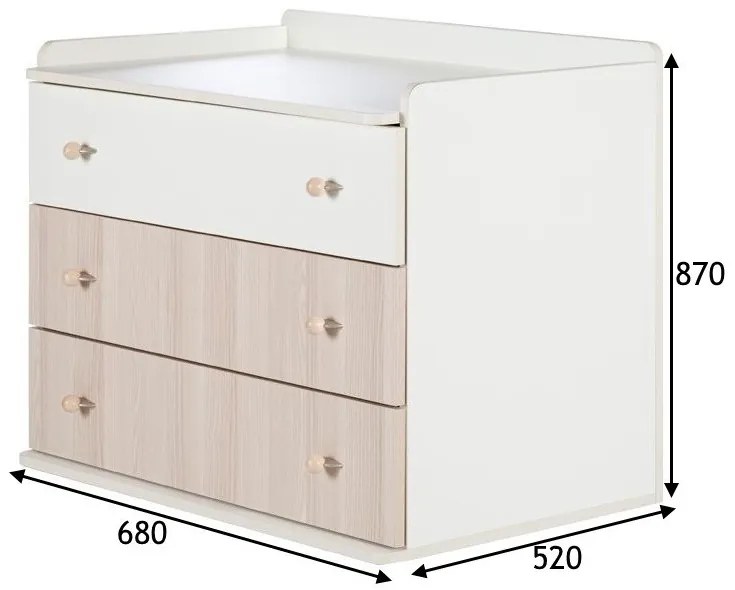 Κρεβατάκι μωρού Elgin 101, 80x120, 80x170, 95cm, 96 kg, Τάβλες για Κρεβάτι, Δεν ρυθμίζεται, Ρυθμιζόμενο ύψος ύπνου, Άσπρο, Ξύλο: Πεύκο | Epipla1.gr