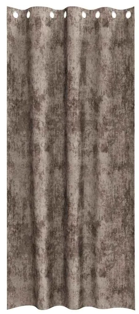 vidaXL Κουρτίνα με κουρτίνες 2 pcs Καπουτσίνο 225 x 140 εκ. Βελούδο