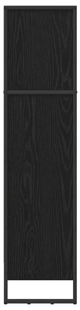 vidaXL Βιβλιοθήκη Μαύρη Οξυά 80 x 30 x 155 εκ Επεξεργασμένο ξύλο