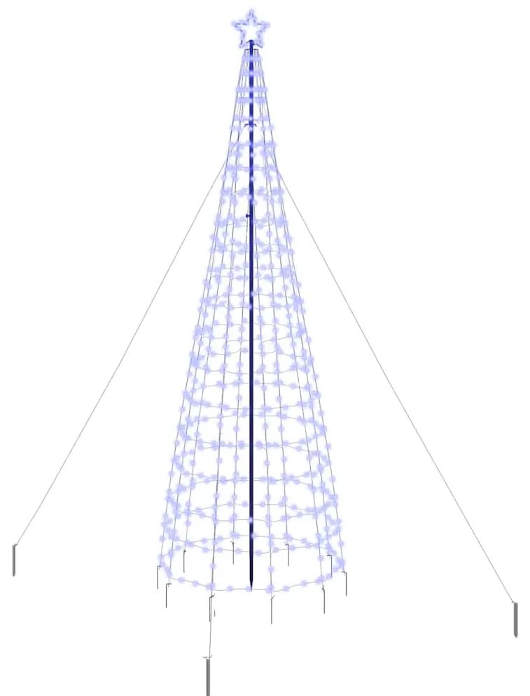 vidaXL Χριστουγεννιάτικο Δέντρο LED με Σφήνες Εδάφους Μπλε 400 cm