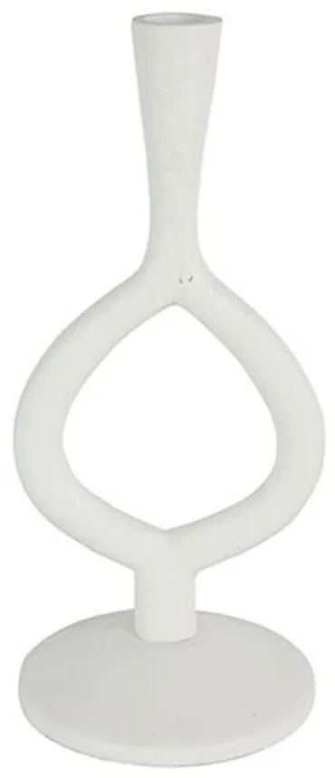 Κηροπήγιο Μεταλλικό 013.794180 Φ12x27cm White Μέταλλο