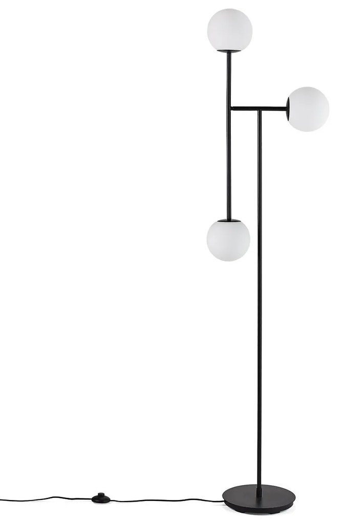 Επιδαπέδιο φωτιστικό από μέταλλο και οπαλίνα, Atea