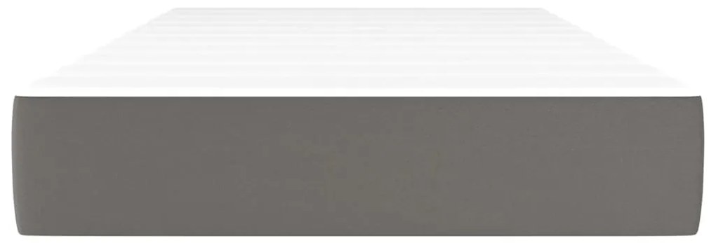vidaXL Στρώμα με Pocket Springs Γκρι 90x190x20 εκ. Συνθετικό Δέρμα
