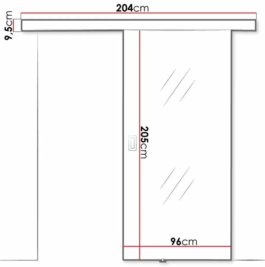 Συρόμενες πόρτες Dover 207, 40 kg, Μαύρο, Πλαστικοποιημένη μοριοσανίδα, Καθρέφτης | Epipla1.gr