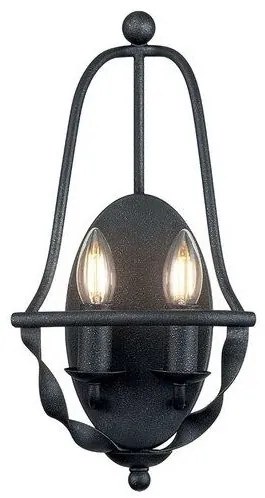 Απλίκα Φωτιστικό Τοίχου 2xE14 Bradbury Elstead Lighting-QZ-BRADBURY2-GK-Γκρι QZ-BRADBURY2-GK