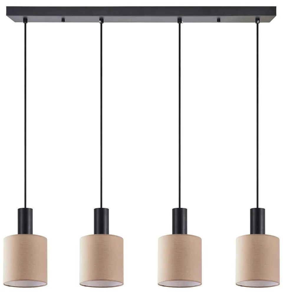 Φωτιστικό Οροφής - Ράγα Adept Tube 77-8525 85x15x300cm 4xE27 60W Black-Brown Homelighting