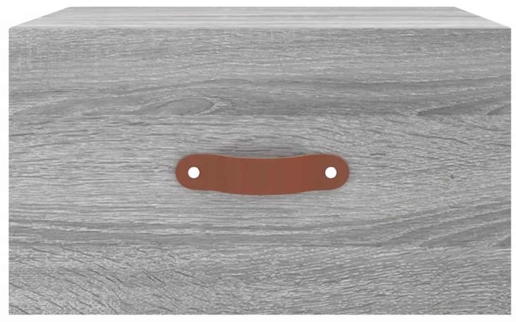 vidaXL Κομοδίνα Επιτοίχια Γκρι Sonoma 35 x 35 x 20 εκ.