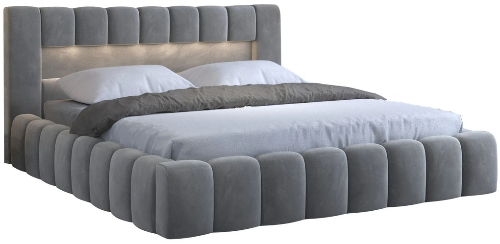 Επενδυμένο κρεβάτι Mercy-Gkri-140 x 200 - 162.00Χ232.00Χ90.00cm