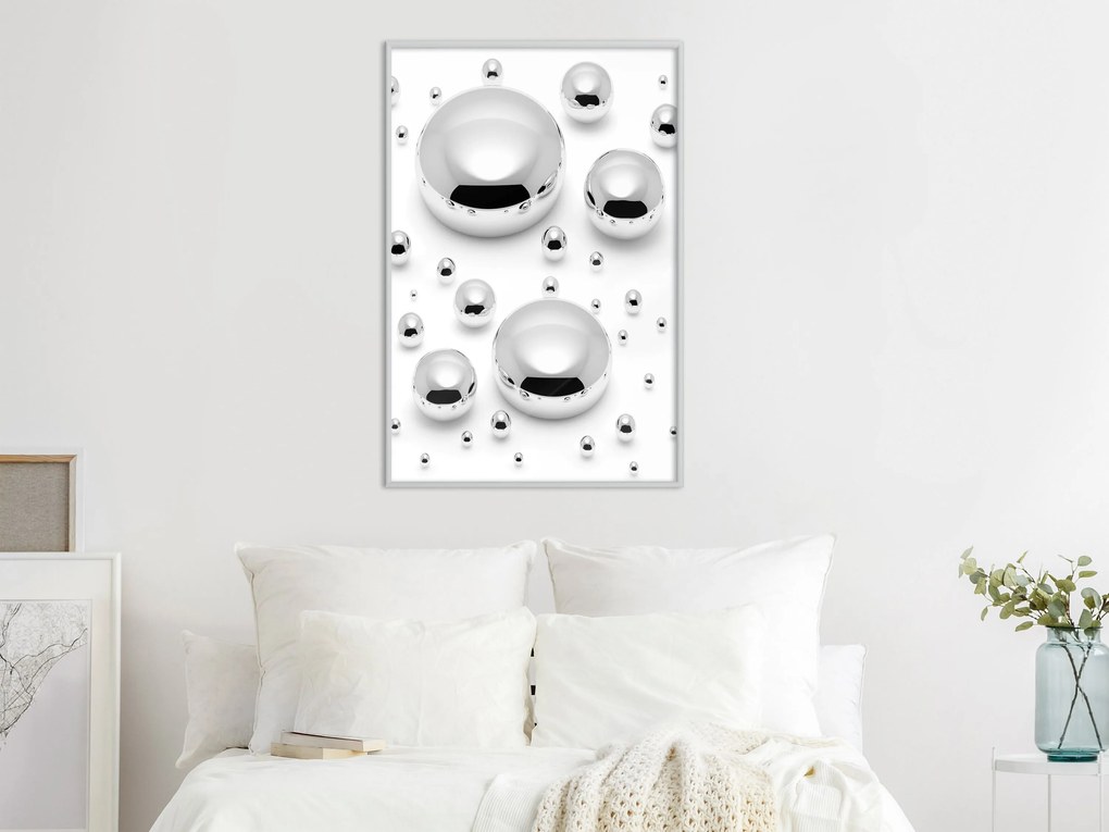 Αφίσα - Silver Drops - 20x30 - Χρυσό - Χωρίς πασπαρτού