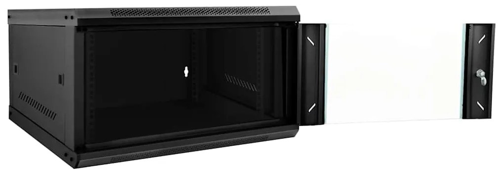 vidaXL Ντουλάπα δικτύου με αποθήκευση Μαύρο 53 x 60 x 30 εκ Ατσάλι