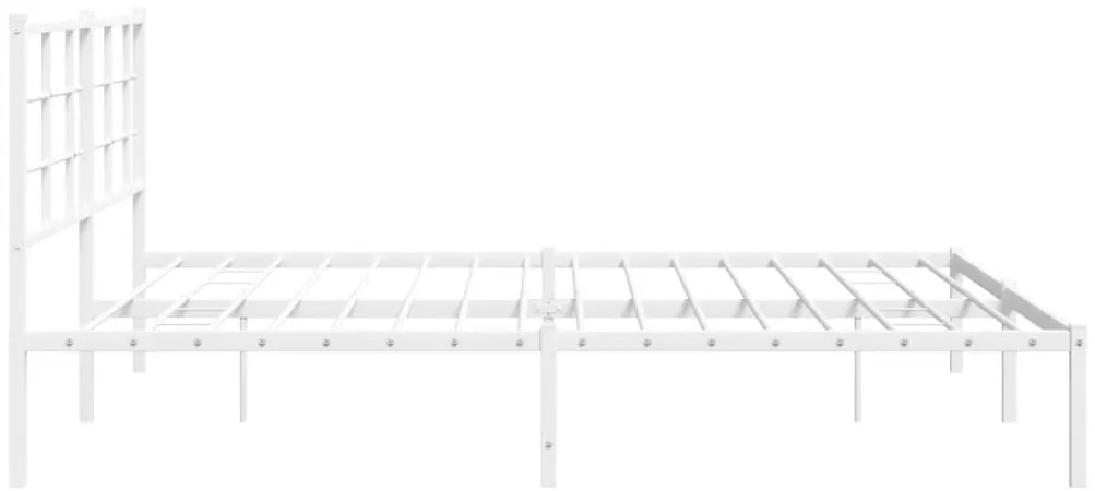 vidaXL Πλαίσιο Κρεβατιού με Κεφαλάρι Λευκό 180x200 εκ. Μεταλλικό