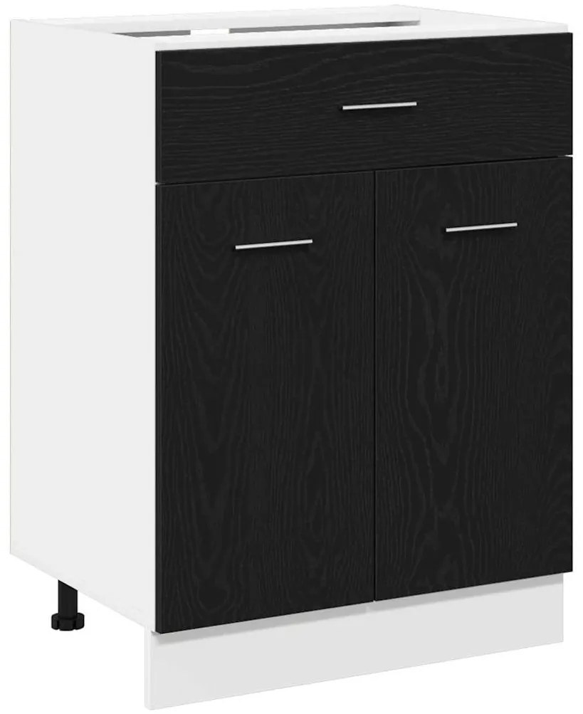 vidaXL Βάση Συρταριού Μαύρη δρυς 60 x 46 x 81.5 εκ Επεξεργασμένο ξύλο