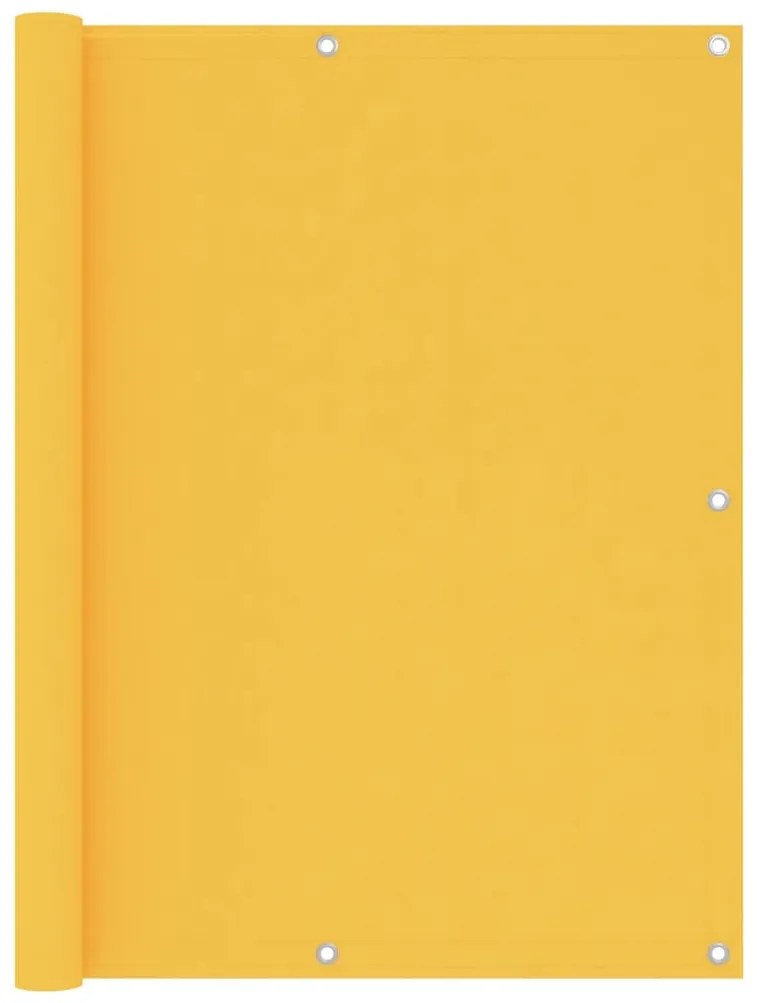 vidaXL Διαχωριστικό Βεράντας Κίτρινο 120 x 600 εκ. Ύφασμα Oxford
