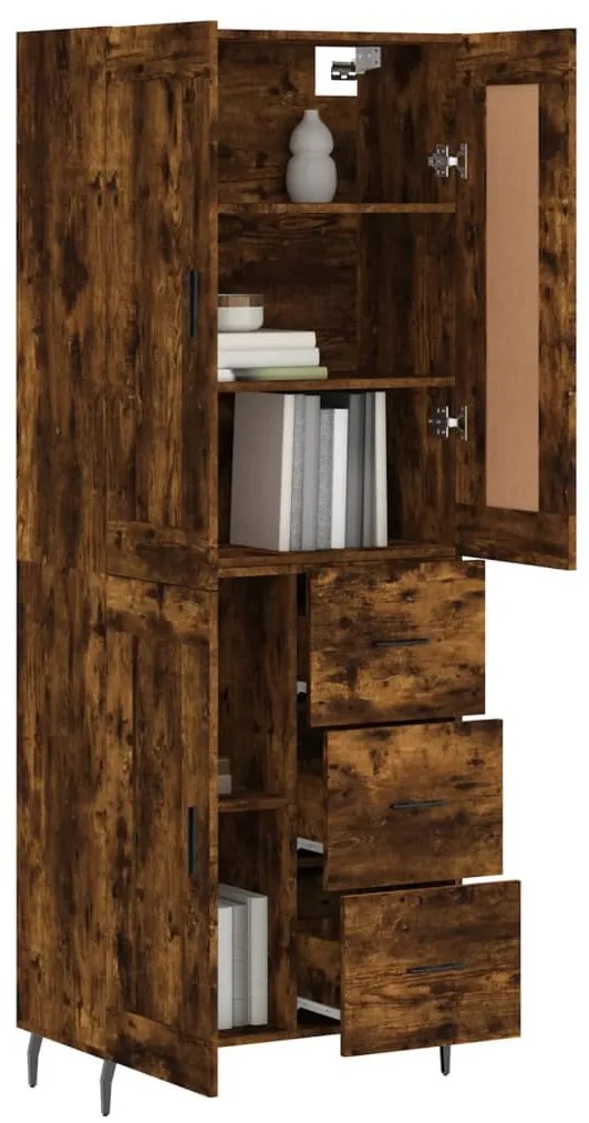 vidaXL Ντουλάπι Καπνιστή Δρυς 69,5x34x180 εκ. από Επεξεργασμένο Ξύλο