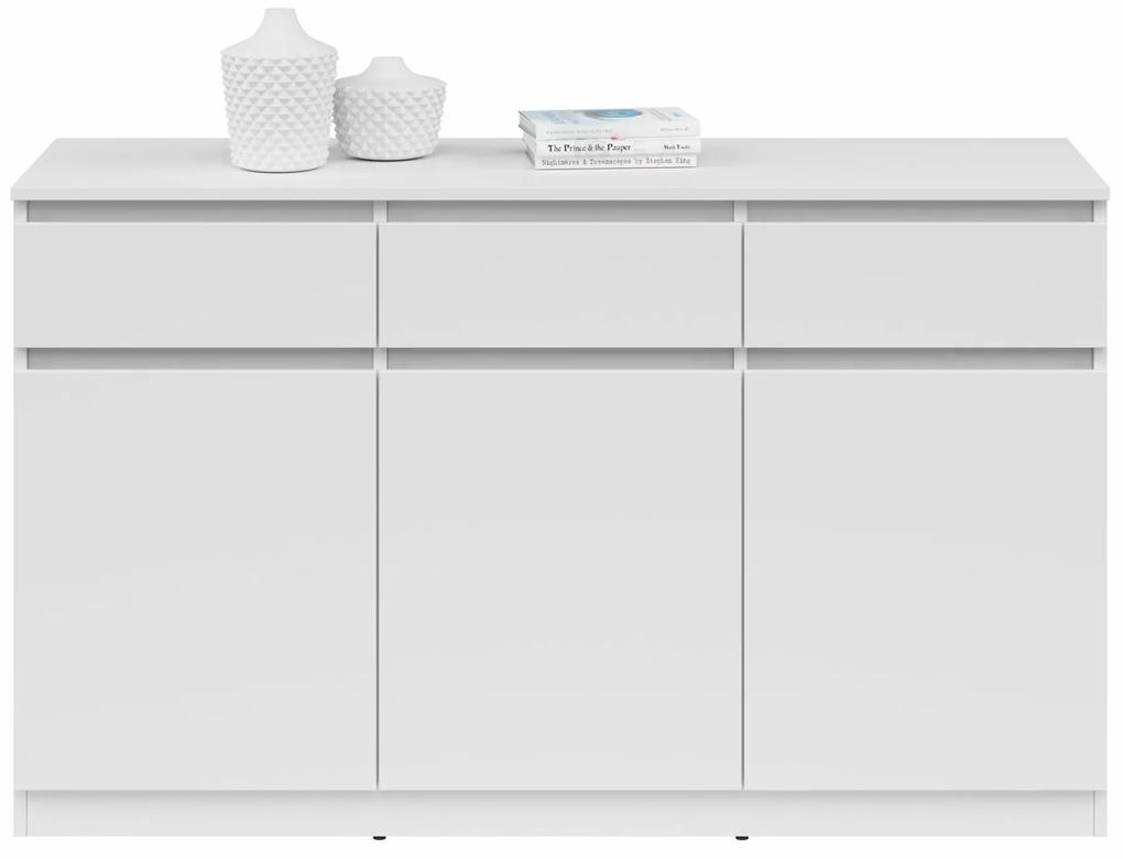 Σιφονιέρα Boston EE100, Άσπρο, Με συρτάρια και ντουλάπια, 81x135x42cm, 55 kg | Epipla1.gr