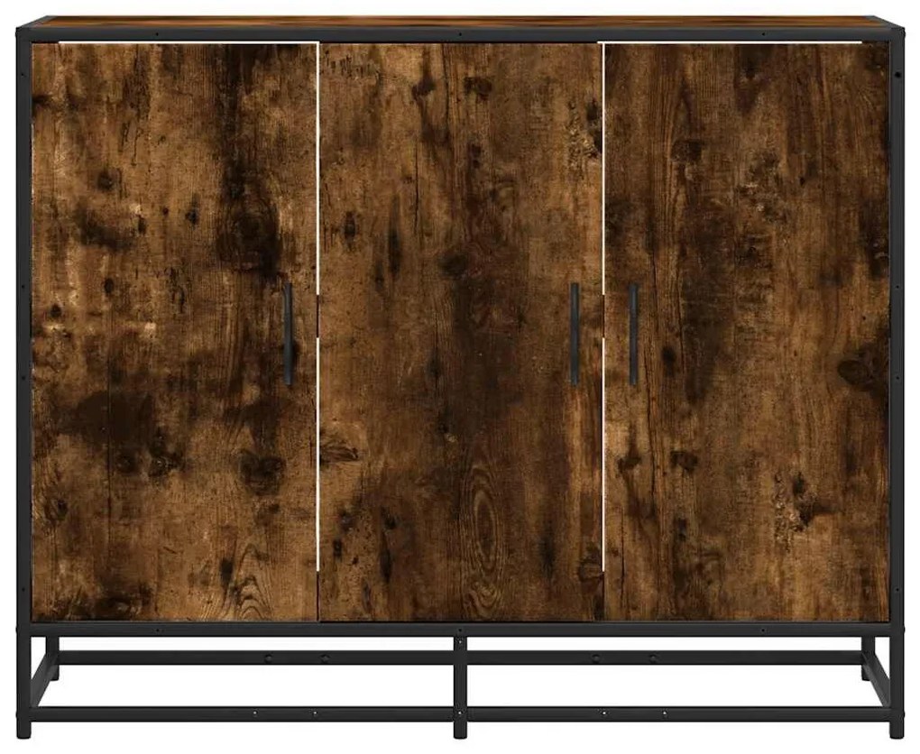 Sideboard Καπνιστή δρυς 94x35x76 cm Κατασκευασμένο ξύλο - Καφέ