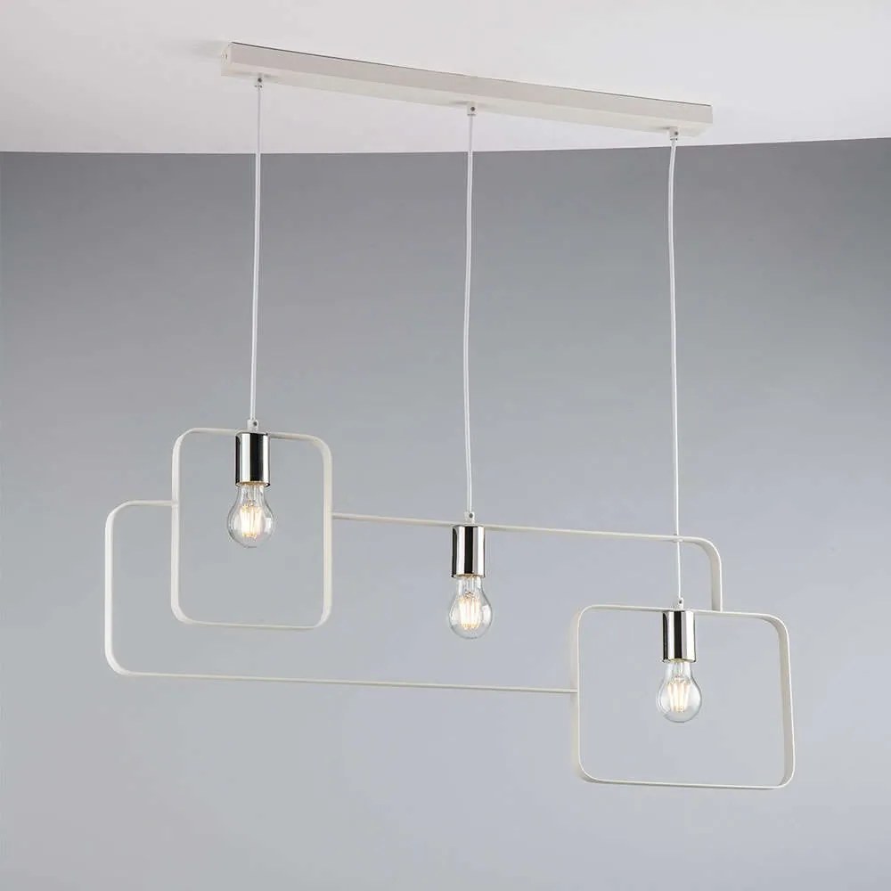 Φωτιστικό Οροφής Smith I-SMITH-S3-BCO 3xE27 88,5x150cm White Luce Ambiente Design Metal