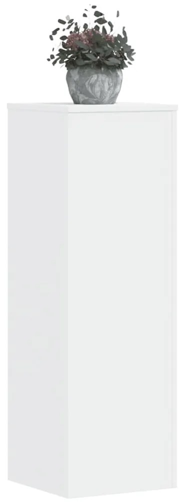 vidaXL Βάσεις Φυτών 2 τεμ. Λευκές 33x33x100 εκ. από Επεξεργασμένο Ξύλο