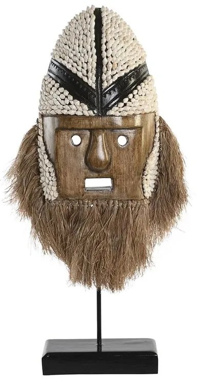 Διακοσμητική Φιγούρα DKD Home Decor Φυσικό Λευκό Κοχύλι Μάσκα (30 x 10 x 60 cm)