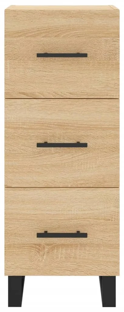 vidaXL Μπουφές Sonoma δρυς 34,5 x 34 x 180 εκ. από Επεξεργασμένο Ξύλο