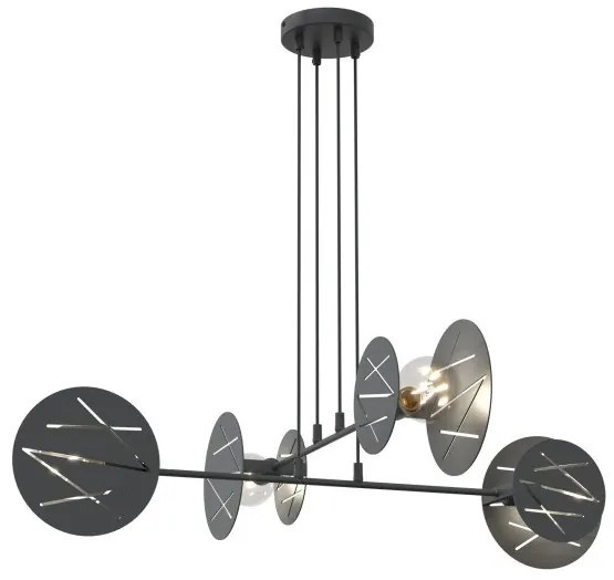 Κρεμαστό Φωτιστικό Οροφής 4xE27 Φ96cm Xotic Emibig -1411/4-Μαύρο 1411/4