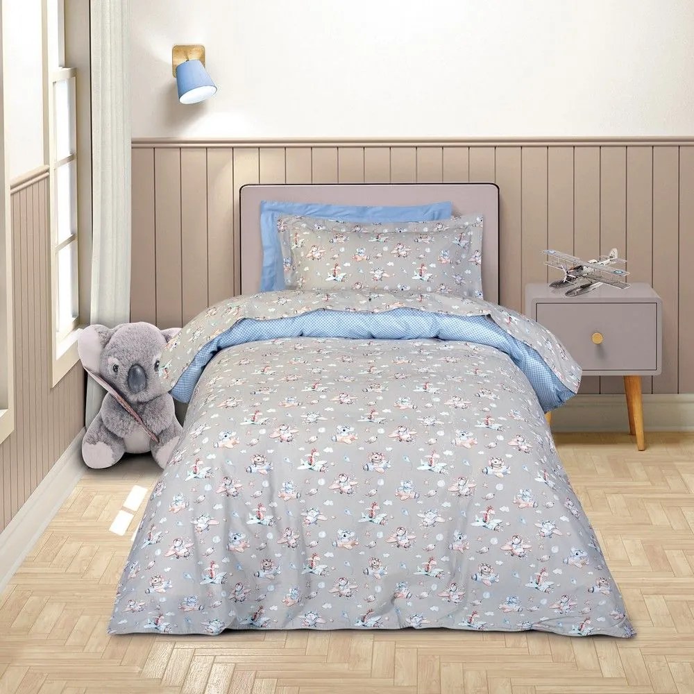 Σεντόνια Παιδικά 8851 (Σετ 3τμχ) Pink-Light Purple Greenwich Polo Club Single 170x240cm 100% Βαμβάκι