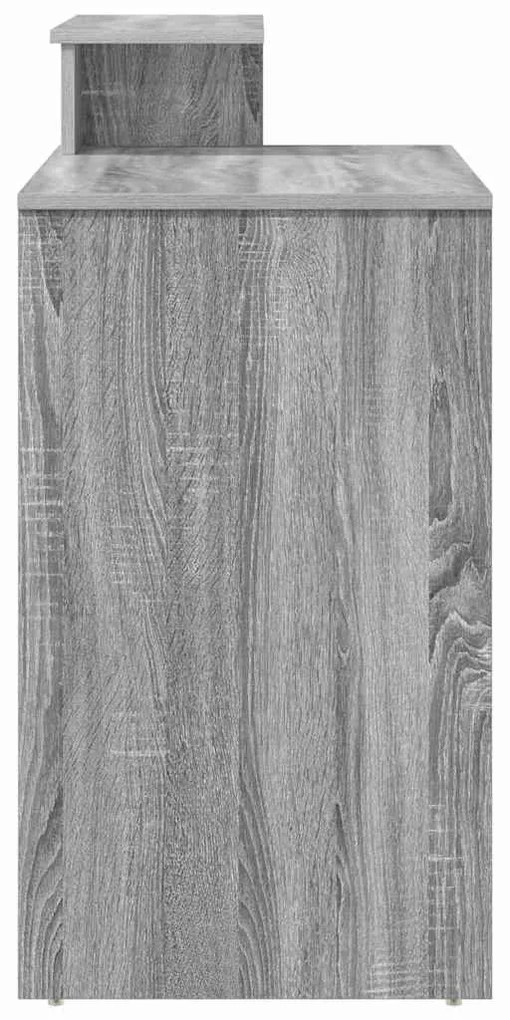 vidaXL Γραφείο με Αποθηκευτικό Χώρο Γκρι sonoma 120.5 x 44 x 88.5 εκ