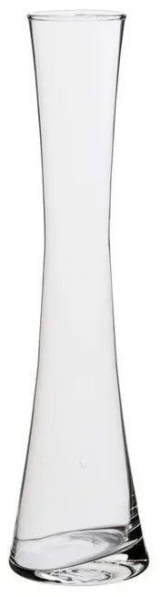Διάφανο γυάλινο βάζο διακόσμησης 9.5x9.5x37εκ