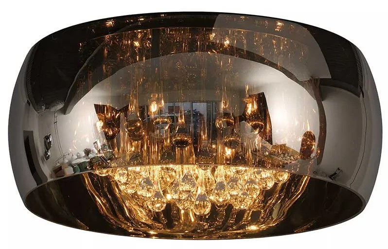 Φωτιστικό Οροφής Lucide 70163-06-11 PEARL Χρώμιο (Chrome)|Φυμέ (Smoke)