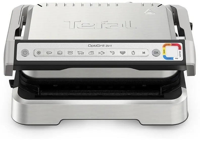 Tefal GC772D30 Optigrill 2in1 Τοστιέρα Γκριλιέρα 2100W Inox