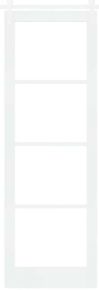 vidaXL Ολισθητή Πόρτα Χειροκίνητος Λευκό 78 x 232 cm Ξύλο και μέταλλο