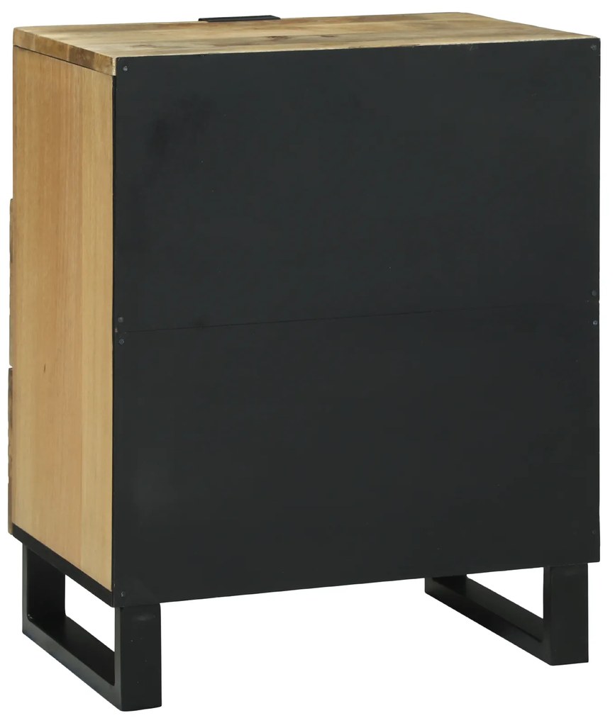 vidaXL Κομοδίνο - 50x33x60 εκ., Φτιαγμένο από μασίφ ξύλο μάνγκο