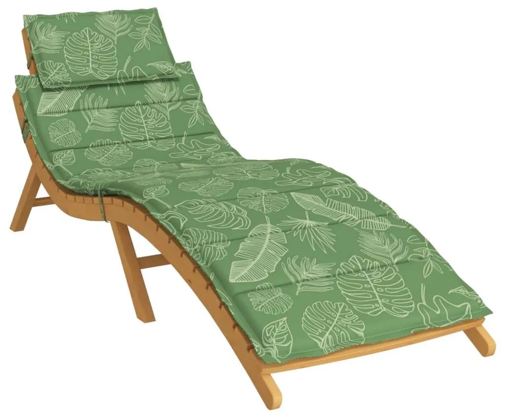 Μαξιλάρι Ξαπλώστρας με Σχέδιο Φύλλων από Ύφασμα Oxford - Πράσινο