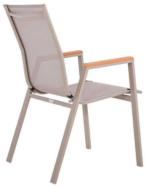 Καρέκλα FL5050 Fylliana Textilene Μπέζ - Γκρί 61x56x90 εκ. 61x56x90 εκ.