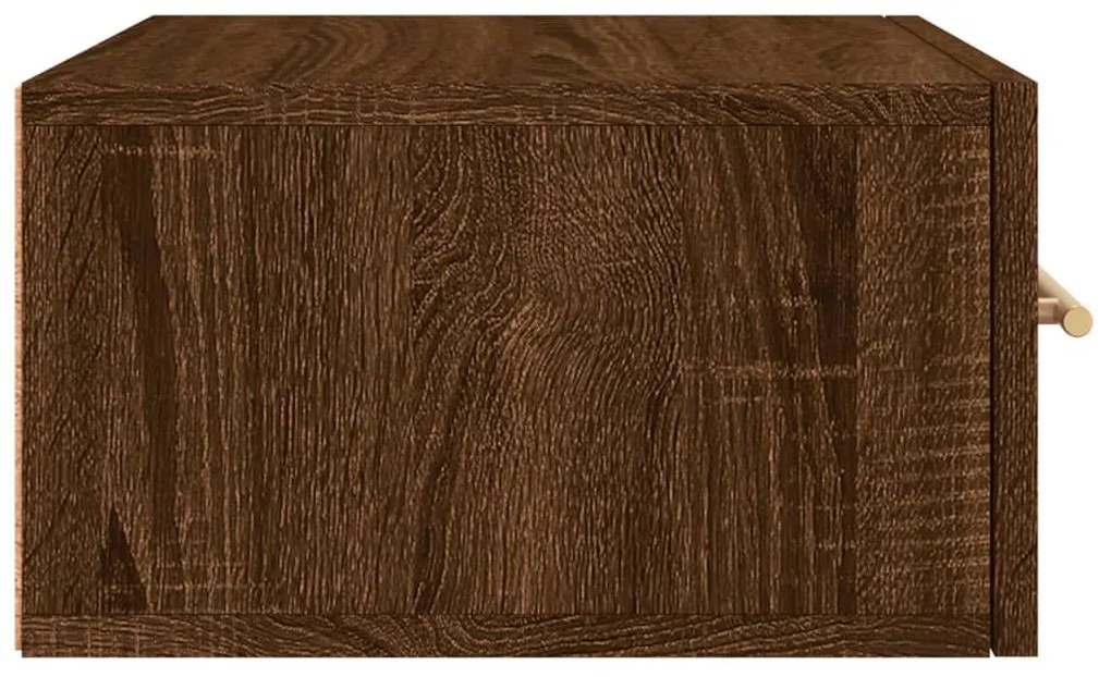 Κομοδίνο Επιτοίχιο Καφέ Δρυς 35 x 35 x 20 εκ. - Καφέ