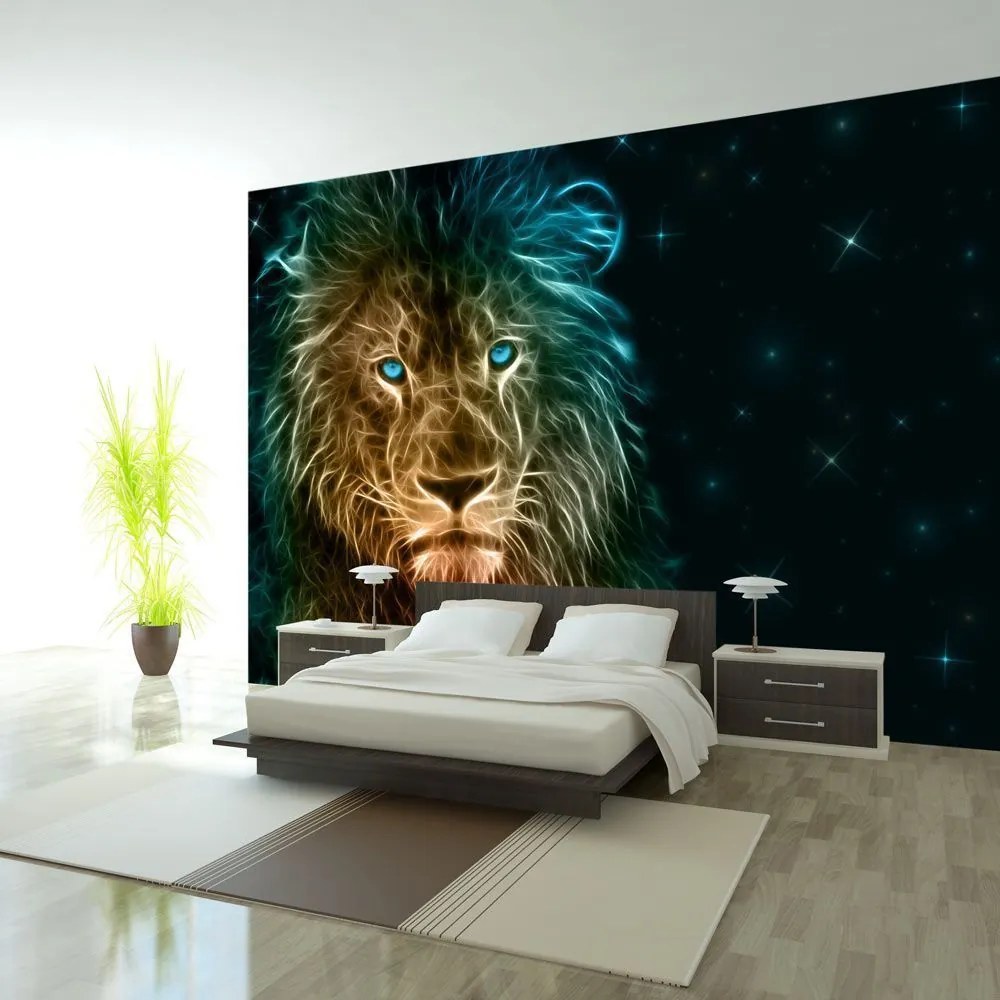 Αυτοκόλλητη φωτοταπετσαρία - Abstract lion II - 98x70
