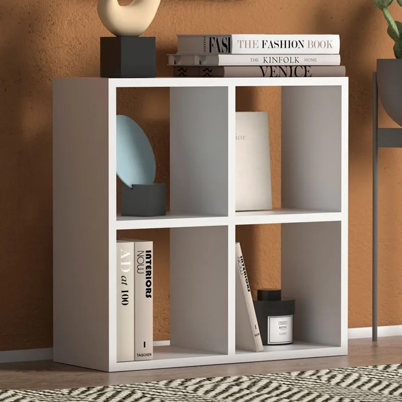 Βιβλιοθήκη Cube Megapap χρώμα λευκό 60x23x60εκ.