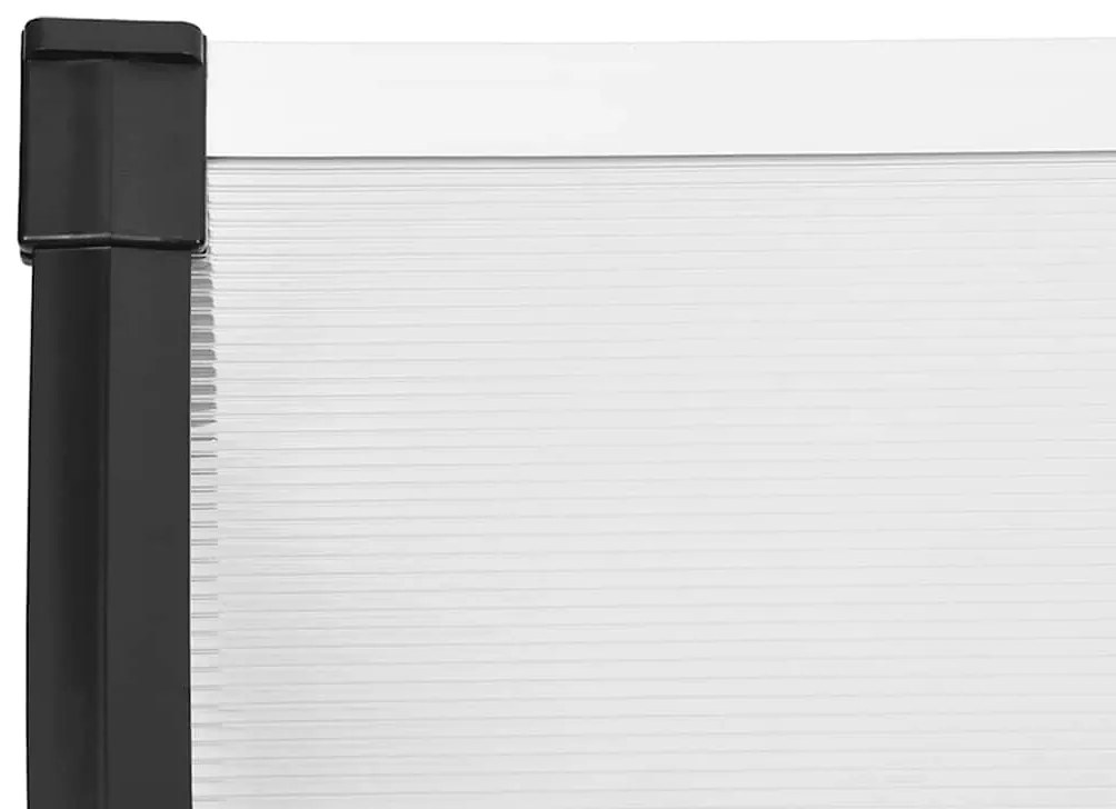 vidaXL Στέγαστρο Πόρτας Μαύρο &amp; Διαφανές 239x90 εκ από Πολυκαρβονικό