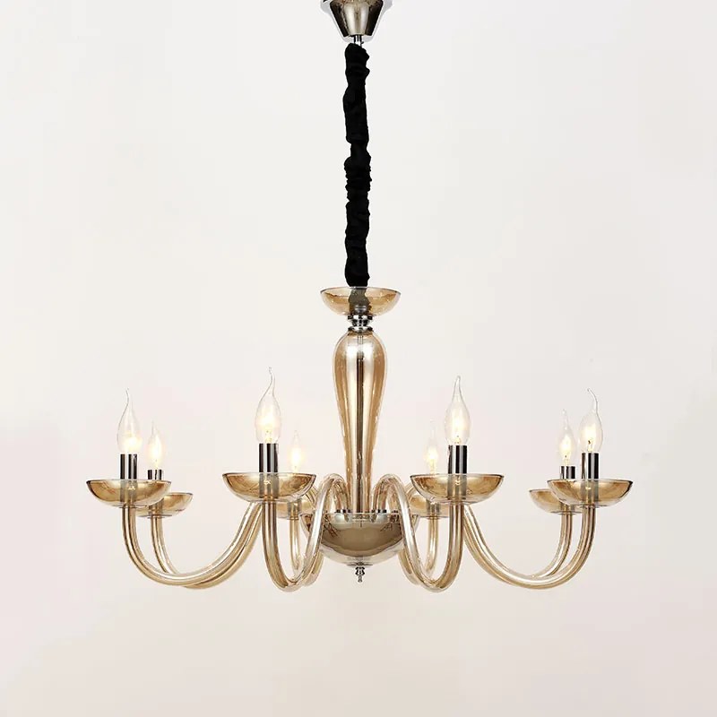 Πολυέλαιος Οροφής Aca Lunaria BLK82188PCNC Cognac