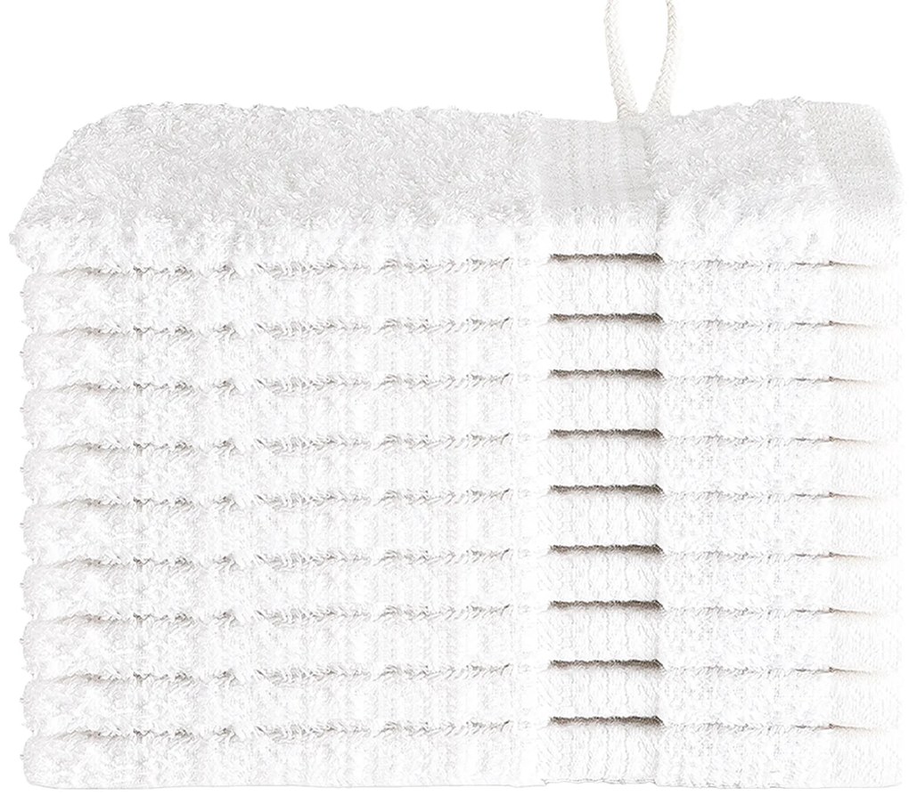 vidaXL Πετσέτες 10 pcs Λευκό 15 x 21 cm Βαμβάκι