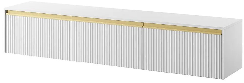 Έπιπλο Τηλεόρασης Κρεμαστό Royal 181x39x36cm White-Gold