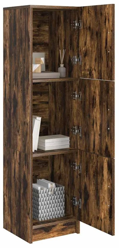 vidaXL Highboard Καπνιστό Δρύς 31.5 x 32 x 122.5 εκ